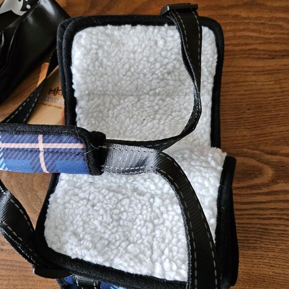 BEAUTYZOO Blue Plaid Dog Sling Harness – Size M 20–80 lbs – Step-In Comfort New - Picture 3 of 9